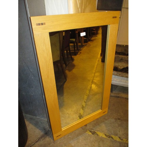 349C - Oak Frame Wall Mirror, 109x68cm