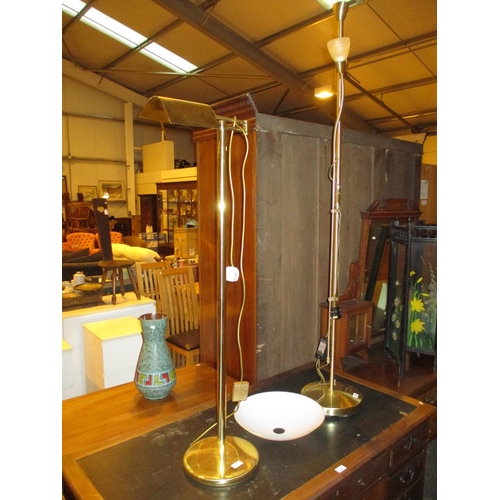 120 - Two Brass Floor Lamps