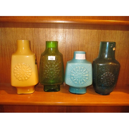 133 - Four Italian Glass Vases