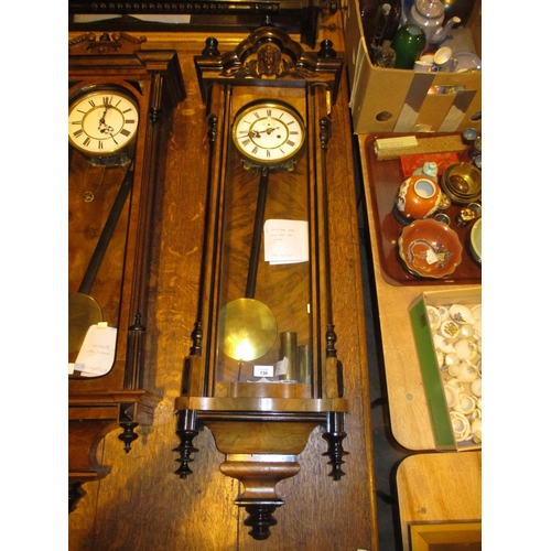 136 - Victorian Vienna Walnut Case 2 Weight Regulator Wall Clock