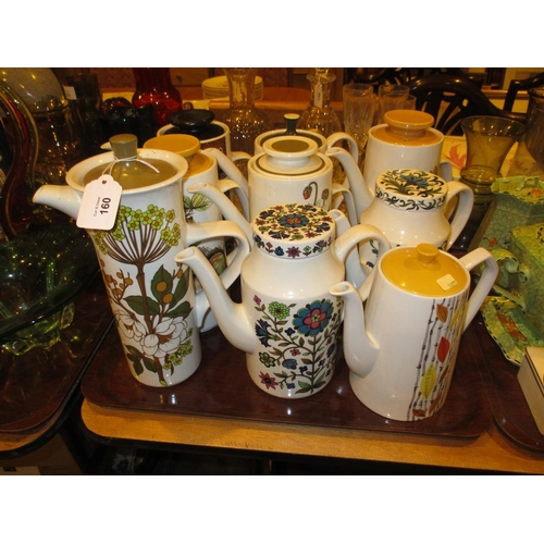 160 - Nine Mid Century Coffee Pots