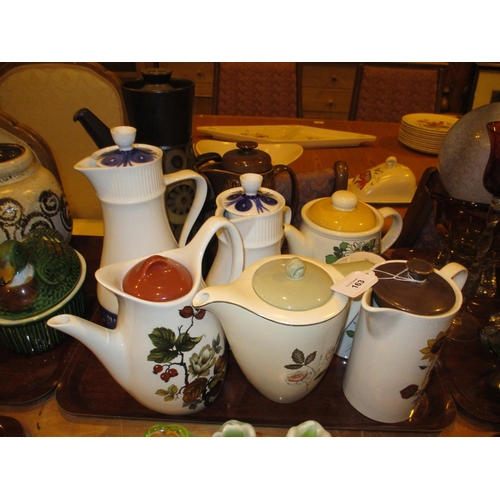 163 - Nine Mid 20th Century Teapots and Coffee Pots