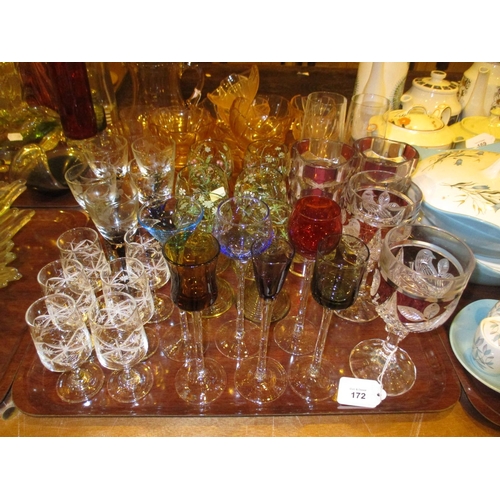 172 - Set of 6 Roemer Glasses, Other Glasses and Vases