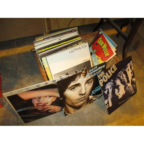 235 - Basket of LPs including Ultravox, The Police and Bruce Springsteen etc