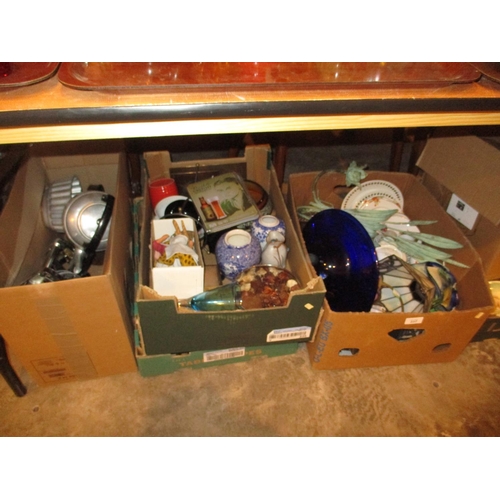 237 - Six Boxes of Ceramics, Glass, Metalwares etc