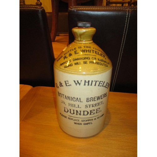 246 - Stoneware Flagon for R & E Whitely Botanical Brewers 30 Hill Street Dundee