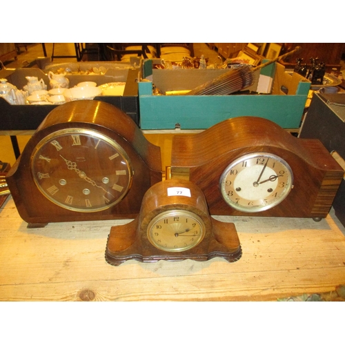 77 - Three Mantel Clocks