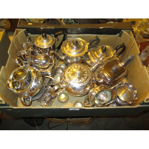 80 - Selection of Silver Plated Tea Services, Condiments and 2 Napkin Rings