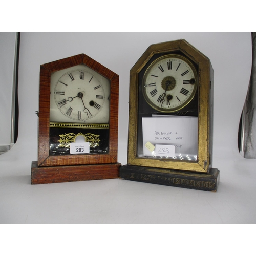 283 - Two Victorian Mantel Clocks