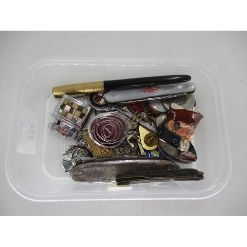 288 - Badges, Pen Knives, Lighter etc