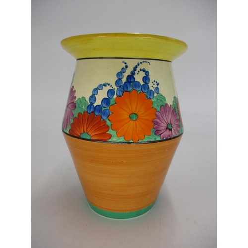 308 - Clarice Cliff Bizarre Gay Day Vase, 19.5cm