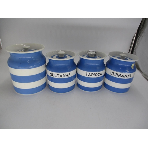 319 - Four T G Green Storage Jars