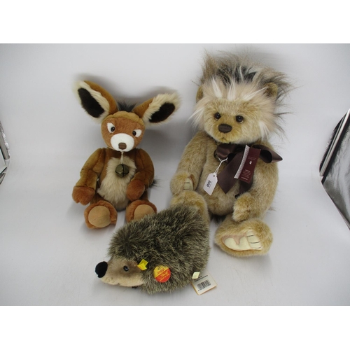 320 - Steiff Hedgehog, Charlie Bear Tootles and Doris