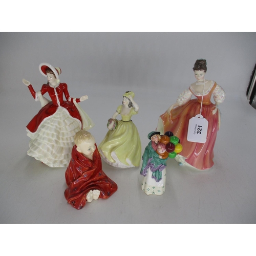 321 - Five Royal Doulton Figures