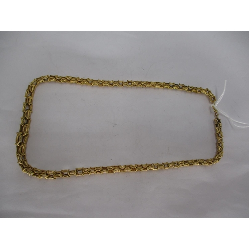 333 - 9ct Gold Fancy Link Necklace, 25.3g