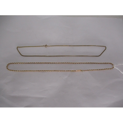 334 - Two 9ct Gold Necklaces, 8.4g