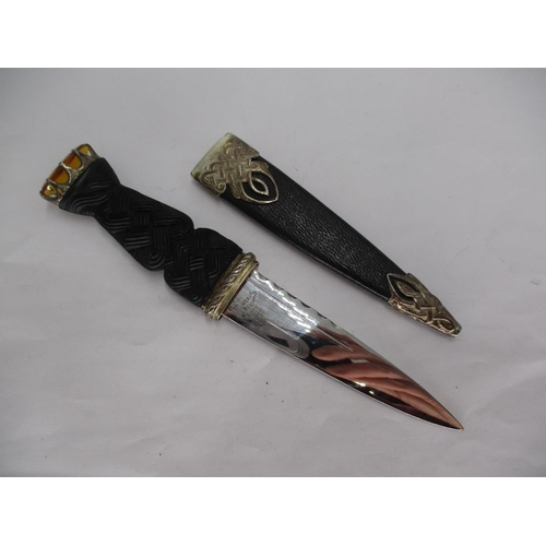 354 - Silver Mounted Sgian Dubh, Edinburgh 1966, Maker T.E.