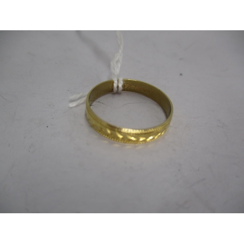 382 - 18ct Gold Wedding Ring, 2g, Size P