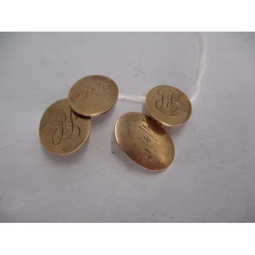 388 - Pair of 9ct Gold Cufflinks, 6.6g