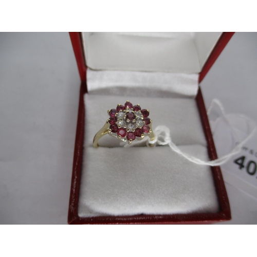 402 - 9ct Gold Ruby Ring