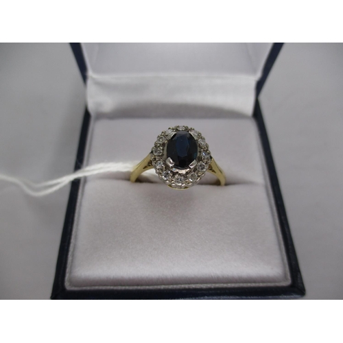 405 - 18ct Gold and Platinum Sapphire and Diamond Ring