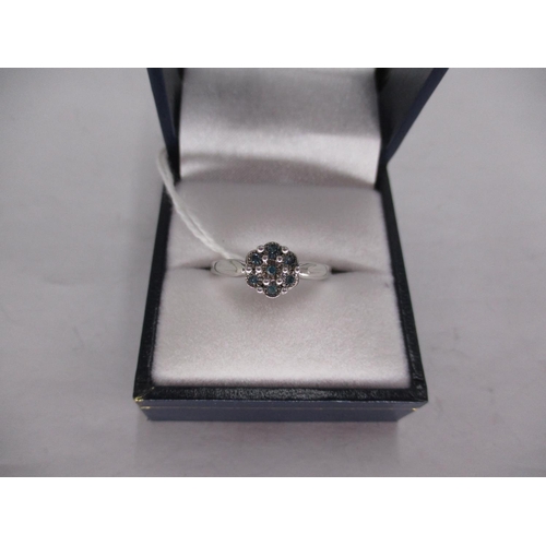 411 - Blue Diamond Ring