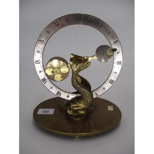 425 - Mystery Clock Having Dolphin Supports and Signed E. Dent & Co Ltd 41 Pall Mall London