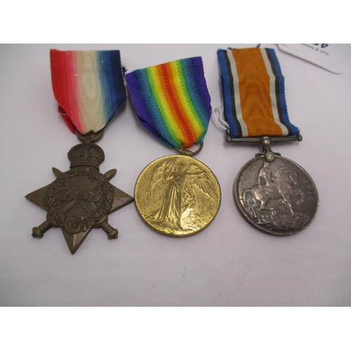 458 - Three WWI Medals to 219108 F. Sparkes A.B.R.N.