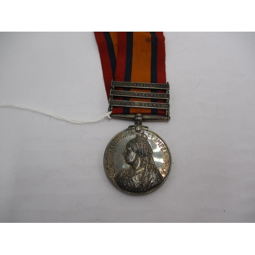 464 - Queens South Africa Medal with 3 Clasps to 34575 TPR. T.P. Taylor Ashburners L.H