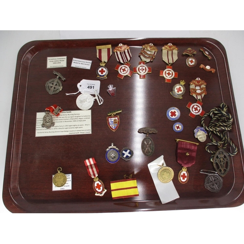 491 - Collection of Nursing Medals, Badges etc