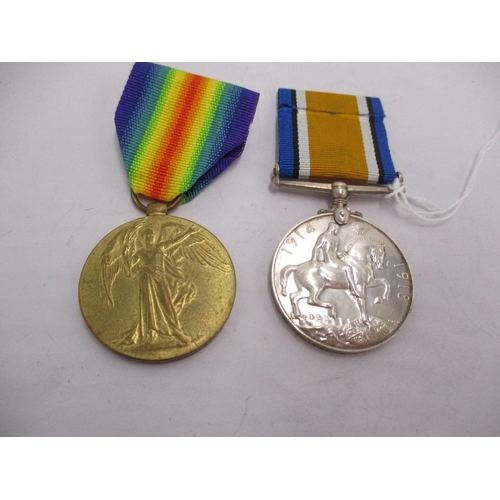 492 - Two WWI Medals to T-328426 Pte J.A. Wyllie A.S.C.