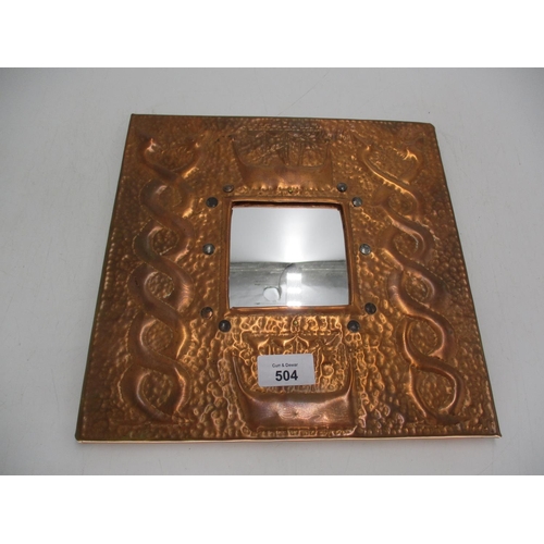 504 - In The Style of Alexander Ritchie, Iona Copper Wall Mirror