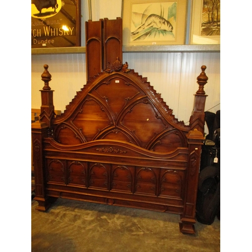 557 - Gothic 5ft Bedstead