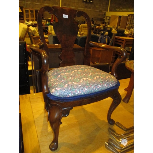 571 - Queen Anne Style Walnut Childs Arm Chair