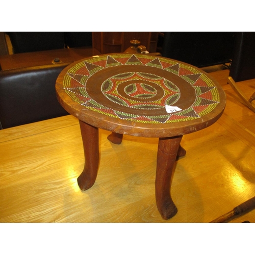 572 - African Bead Decorated Stool, 41cm