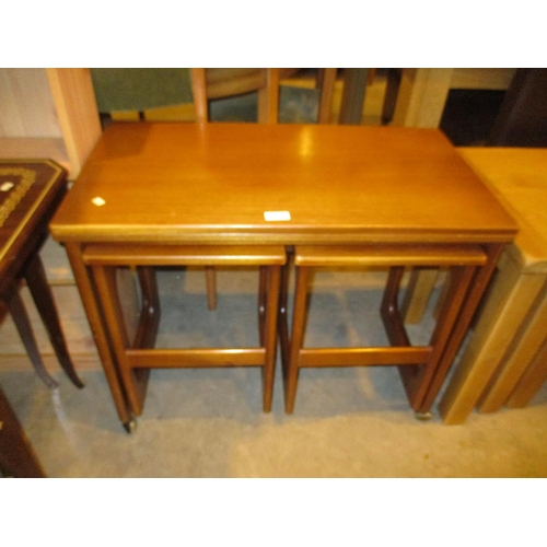 579 - Teak Fold Over Coffee Nest of Table