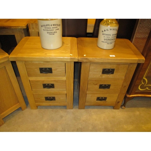 583 - Pair of Modern Oak Bedside Chests