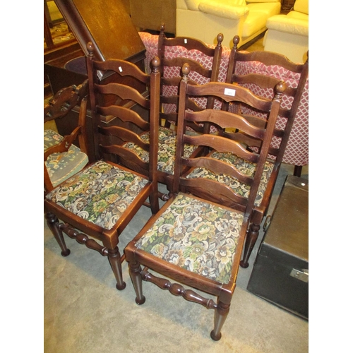 595 - Set of 4 Oak Dining Chairs