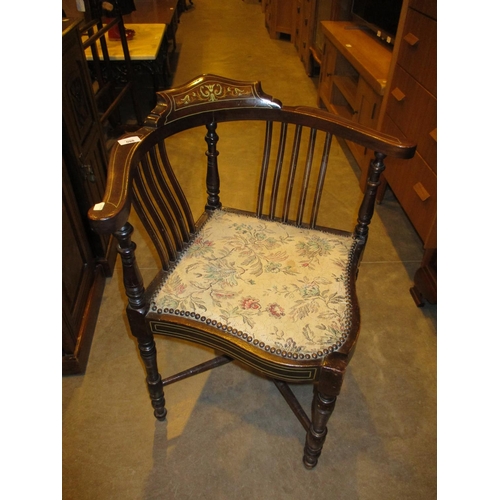 598 - Edwardian Inlaid Corner Chair