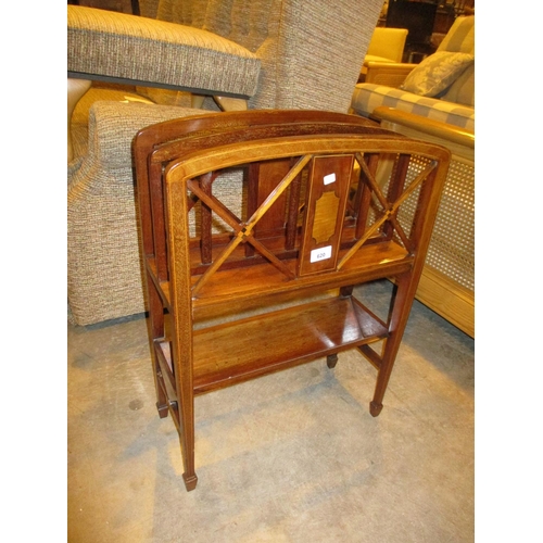 620 - Edwardian Inlaid Mahogany News Rack