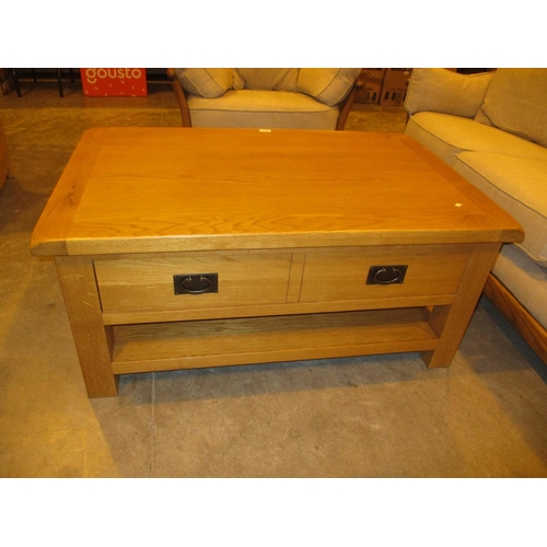 627 - Modern Oak Coffee Table, 110x70cm