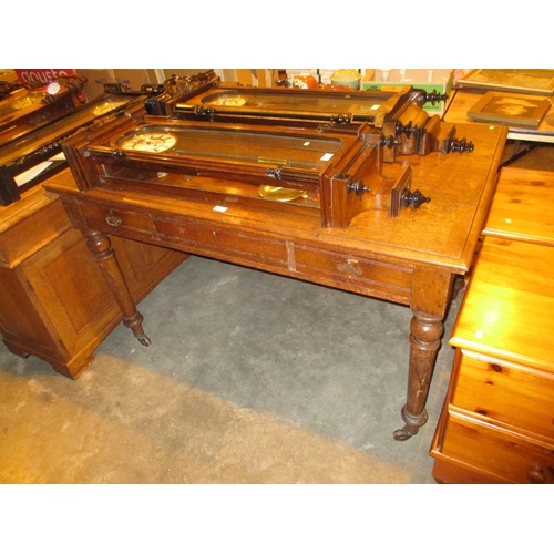 646 - Victorian Oak Writing Table, 138x83cm