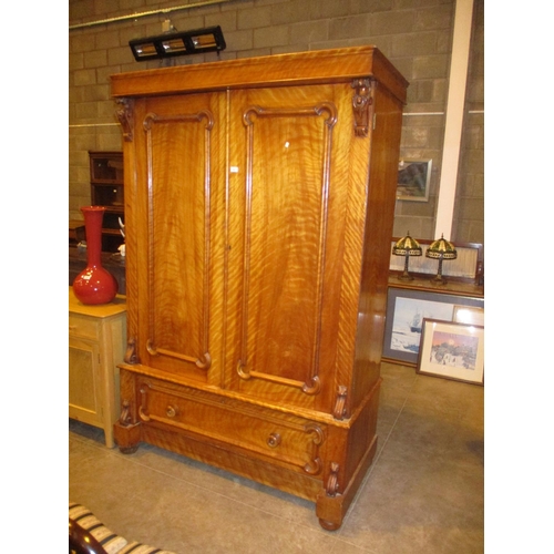 661 - Victorian Birch 2 Door Wardrobe, 137cm