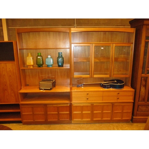 667 - DISPOSED - Pair of Nathan Mid 20th Century Teak Display Units, 126cm each