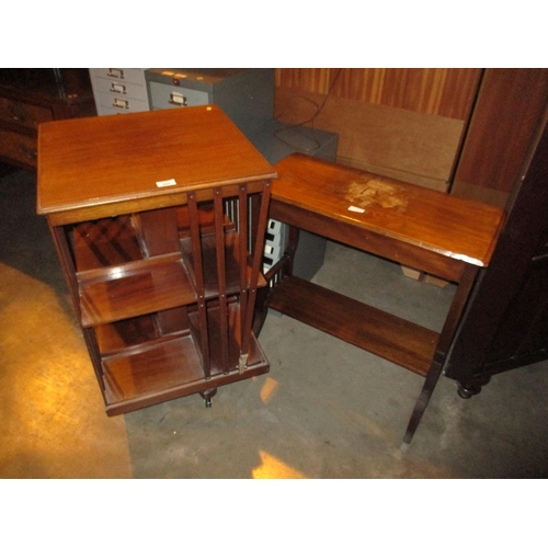 683 - Revolving Bookcase and an Occasional Table