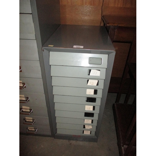 684 - Ten Drawer Index Chest