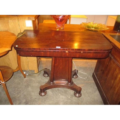 689 - 19th Century Mahogany Fold Over Tea Table