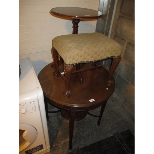 697 - Occasional Table, Wine Table and a Stool