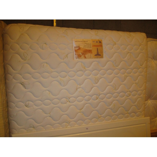 702 - Chardonnay Double Mattress with Base and Headboard