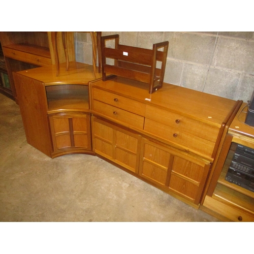 708 - Nathan Teak Side Cabinet and Corner Section